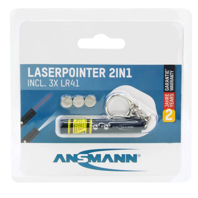 ANSMANN - Flashlight - Laserpoint - Black - 3x LR41 batteries image