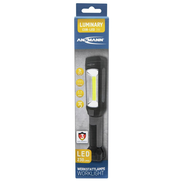 ANSMANN - Flashlight - WL230B - Workshop Light - 230 lumens - 2x AAA batteries Battery image