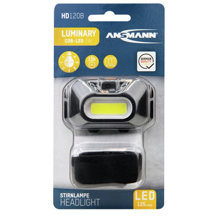 ANSMANN - Headlamp - HD120B - 125 lumens - Black - 3x AAA batteries image