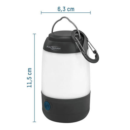 ANSMANN - Lantern - Camping Flashlight - 230 Lumen - Black - 3x AAA Batteries image
