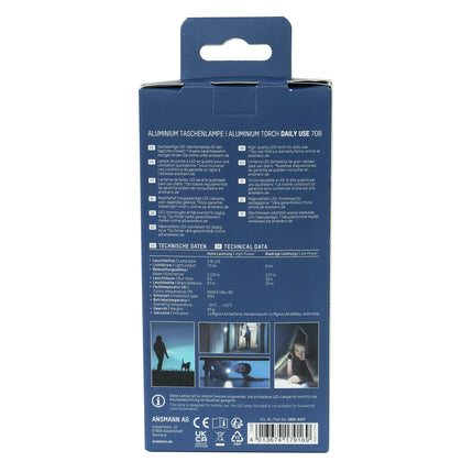 ANSMANN - Flashlight - 70B - 70 lumens - Black + Silver - 1x AA battery image