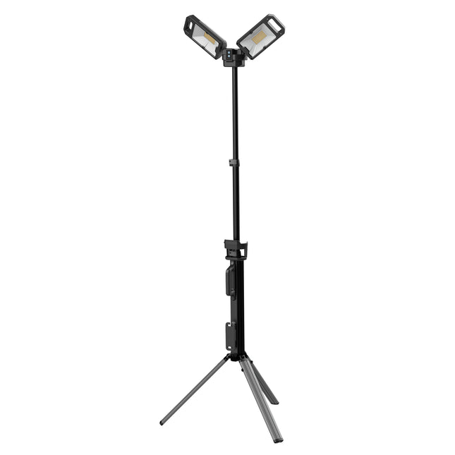 ANSMANN WL5000R - Led Work Light - IPX4 - Orientable - Tripod - Dimmable - Rechargeable - 2 x 30 W - 5000 Lumen - 5000 K - Bright - Spotlight image