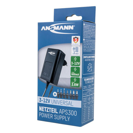 ANSMANN - Universal power supply - 3.6 W - 7 tips - 1.8 m cable - APS300 image