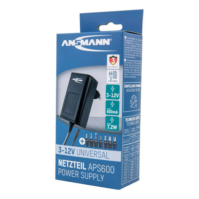 ANSMANN - Universal power supply - 7.2 W - 7 tips - 1.8 m cable - APS600 image