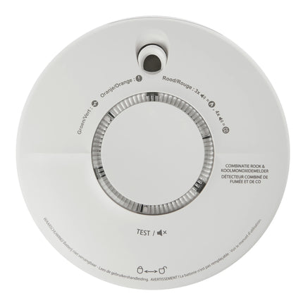 ANGELEYE - Optical smoke detector + carbon monoxide detector - SCB10 - Life span: 10 years - Non-replaceable lithium battery image