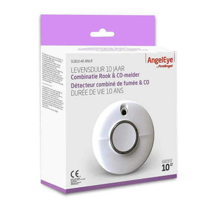ANGELEYE - Optical smoke detector + carbon monoxide detector - SCB10 - Life span: 10 years - Non-replaceable lithium battery image