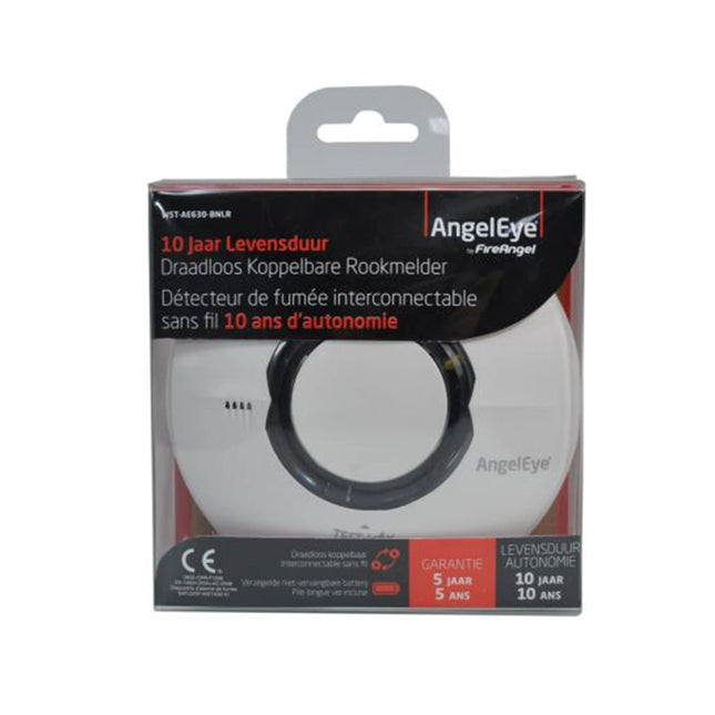 ANGELEYE - Optical smoke detector - Connectable - Draadloos - Life span: 10 years - Non-replaceable battery image