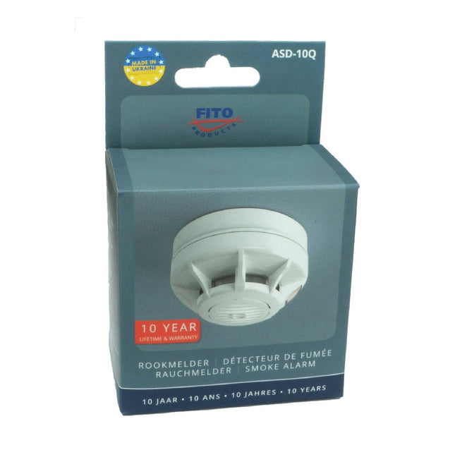 FITO - Optical smoke detector - ASD-10Q - Life span: 10 years - Non-replaceable lithium battery image