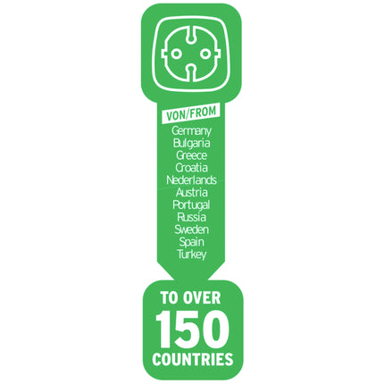 BRENNENSTUHL - Travel Plug set - EU socket to US plug | UK plug | Commonwealth plug | FR plug | AUS plug | Swiss plug | Soutafr plug | IT plug image