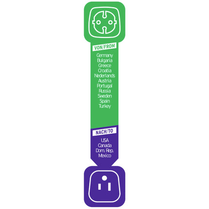 BRENNENSTUHL - Travel Plug - EU socket to US plug image