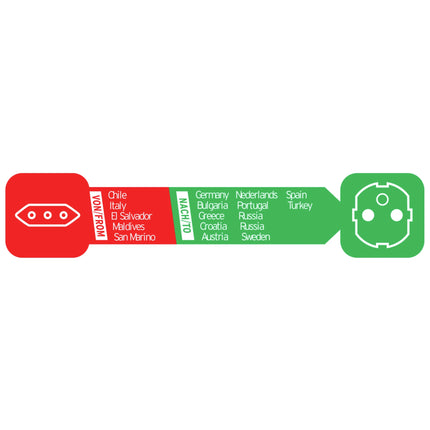 BRENNENSTUHL - Travel Plug - IT - socket | CH - socket | ELS- socket | MAL - socket | San Marino - Plug to EU plug image