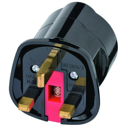 BRENNENSTUHL - Travel Plug - EU socket to UK plug image