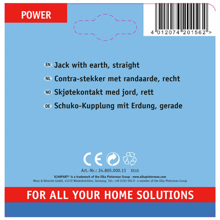 SCANPART - Contrast plug - Socket 220 V (Female) - 3-pole   Grounded image