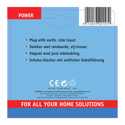 SCANPART - Plug - Plug 230 V (Male) - angled - 3-pole   Angled Cable Connection |Grounded image