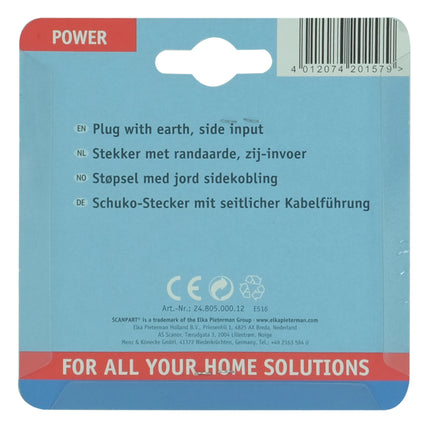 SCANPART - Plug - Plug 230 V (Male) - angled - 3-pole   Angled Cable Connection |Grounded image