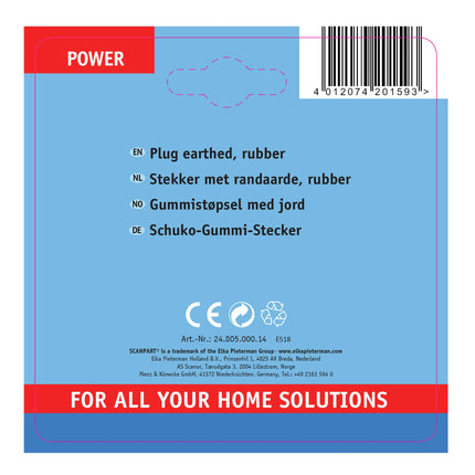 SCANPART - Plug - Plug 230 V (Male) - 3-pole   Grounded|Soft PVC image