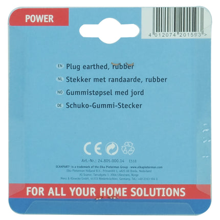 SCANPART - Plug - Plug 230 V (Male) - 3-pole   Grounded|Soft PVC image