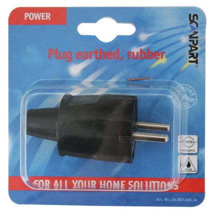 SCANPART - Plug - Plug 230 V (Male) - 3-pole   Grounded|Soft PVC image