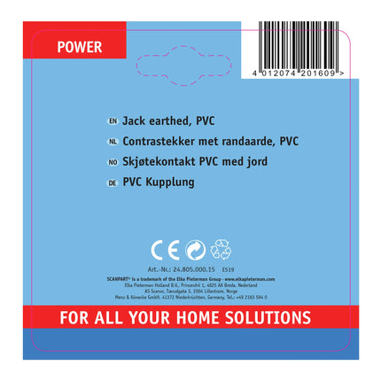 SCANPART - Contrast plug - Female socket 230 V (female) - 3-pole   Grounded|Soft PVC image