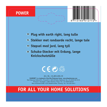 SCANPART - Plug - Plug 230 V (Male) - 3-pole   Grounded|Soft PVC image