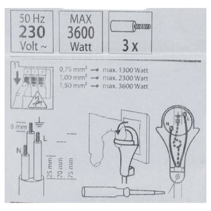 SCANPART - Plug - Plug 230 V (Male)-angled - 3-pole   extra compact|tight spaces|behind the cabinet image