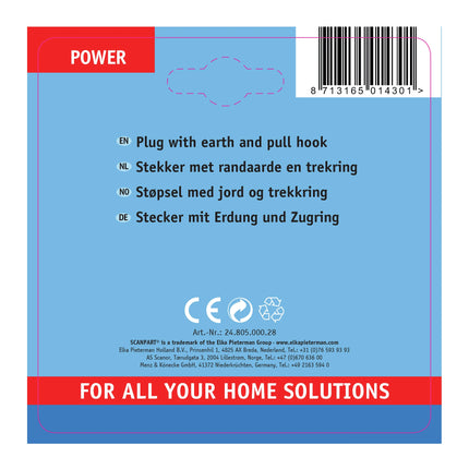 SCANPART - Plug - Plug 230 V (Male)-angled - 3-pole   extra compact|tight spaces|behind the cabinet image