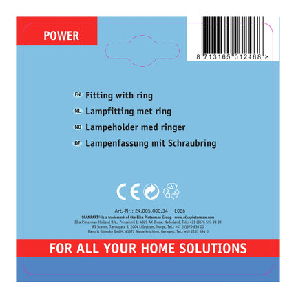 SCANPART - bulb base E27 white with ring image