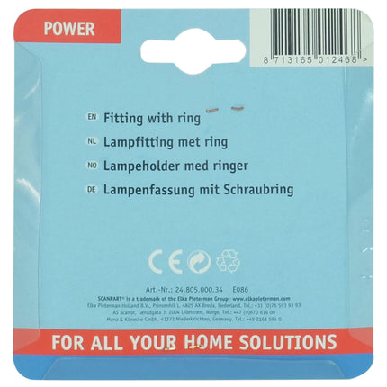 SCANPART - bulb base E27 white with ring image