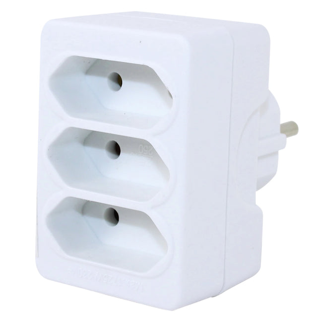 SCANPART - Adapter plug - 3 x Euro Socket to EU plug image