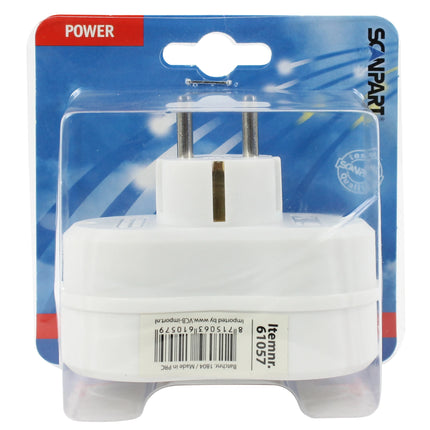 SCANPART - Adapter plug - 2 x EU Socket to EU plug image