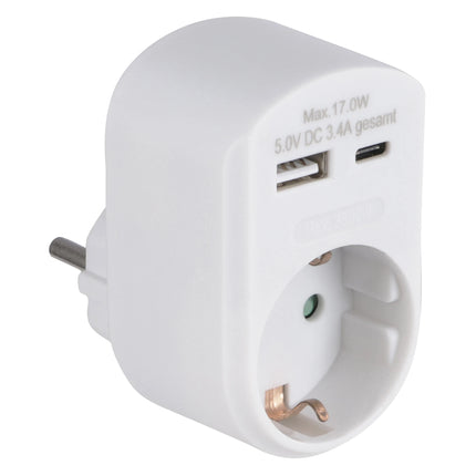 SCANPART - Adapter + Charging Plug - EU Socket | USB A | USB C to EU plug 3.0 m image