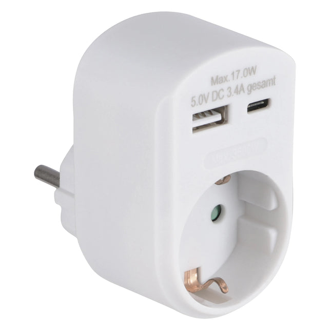 SCANPART - Adapter + Charging Plug - EU Socket | USB A | USB C to EU plug 3.0 m image