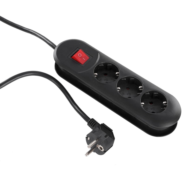 SCANPART - Table Socket - 3 x EU socket to EU plug - 1.5 m image