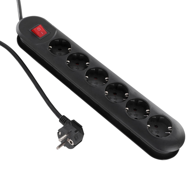 SCANPART - Table Socket - 6 x EU socket to EU plug - 5.0 m image