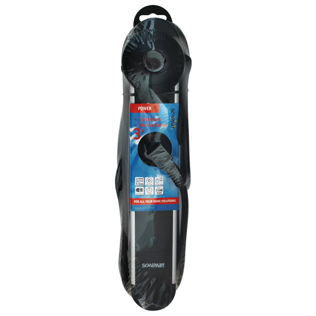 SCANPART - Power strip - 3 x BE Socket naar EU plugs 1.5 m Cable length Footswitch image