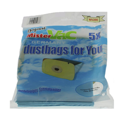 MISTERVAC Lux 1 Royal | Classic | D820 5 Dustbags  - Suitable for Electrolux MV266 | ET266 image
