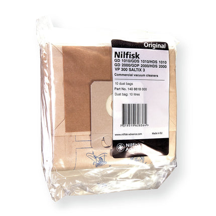 NILFISK GD1010 | GDS 1010 | HDS 1010 | GD 2000 | GDP 2000 | HDS 2000 | VP 300 Saltix 3 10 Dustbags image