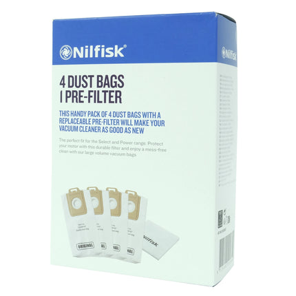NILFISK 128389187 4 Dustbags  1 Motorfilter image