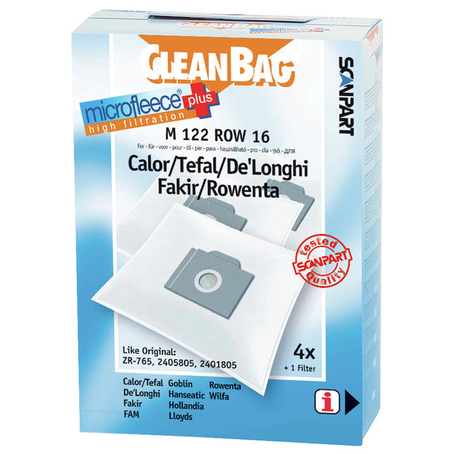 CLEANBAG - vacuum cleaner bag like ZR760/ZR765 Ambia 4pcs. - M122ROW16 image