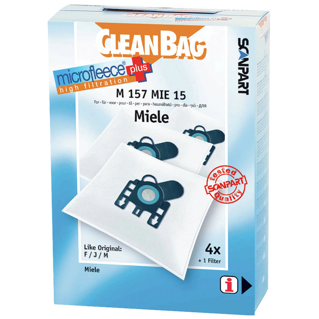 CLEANBAG M157MIE-15 4 Dustbags 1 Microfilter - Suitable for Miele F / J / M image