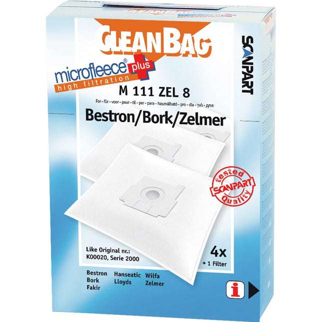 CLEANBAG - vacuum cleaner bag fleece (box) K00020 4pcs. - M111ZEL8 image