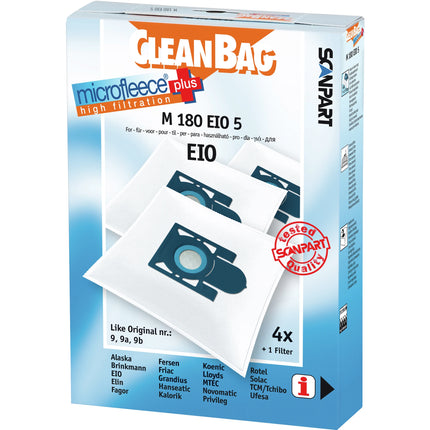 CLEANBAG - vacuum cleaner bag fleece (box) 4pcs. - M180EIO5 image