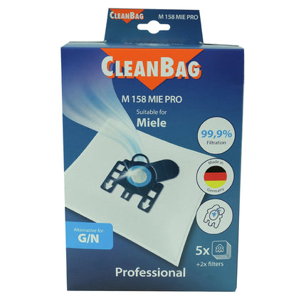 CLEANBAG M158MIE-PRO 5 Dustbags  2 Motorfilters- Suitable for Miele G / H / N image