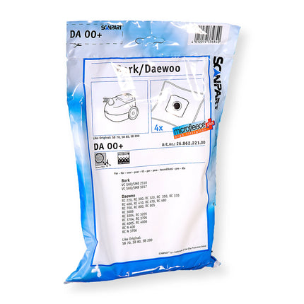 SCANPART - vacuum cleaner bag like SB70-SB80 4pcs. - DA00+ image