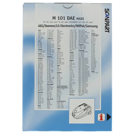 CLEANBAG M101DAE-MAXI 12 Dustbags 2 Microfilters - Suitable for Unibag | AEG | Daewoo | LG | Nilfisk | Samsung Unibag | GR505 | SB90 | VP78 | TB36 | VM54 | VM77 | VP95B image
