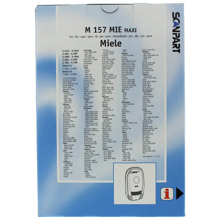 CLEANBAG M157MIE-MAXI 12 Dustbags 2 Microfilters - Suitable for Miele F / J / M image