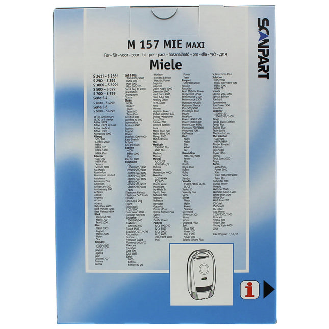 CLEANBAG M157MIE-MAXI 12 Dustbags 2 Microfilters - Suitable for Miele F / J / M image