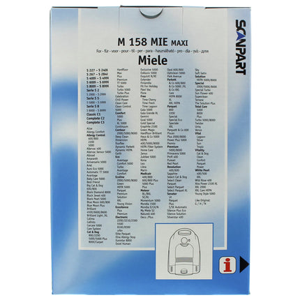 CLEANBAG M158MIE-MAXI 12 Dustbags 2 Microfilters - Suitable for Miele G / H / N image