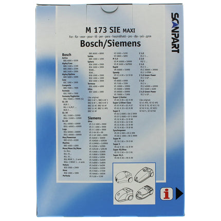 CLEANBAG M173SIE-MAXI 12 Dustbags 2 Microfilters - Suitable for Bosch | Siemens D / E /F / G/N| H image