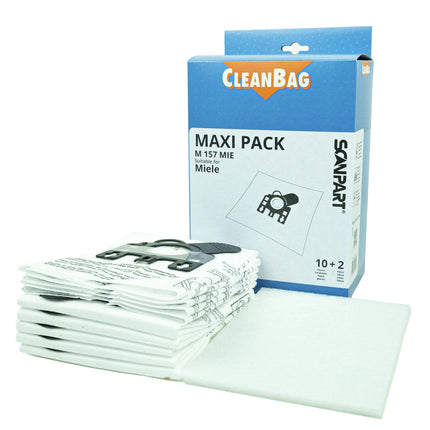 CLEANBAG M157MIE-MAXI 10 Dustbags 2 Microfilters - Suitable for Miele F/J/M image